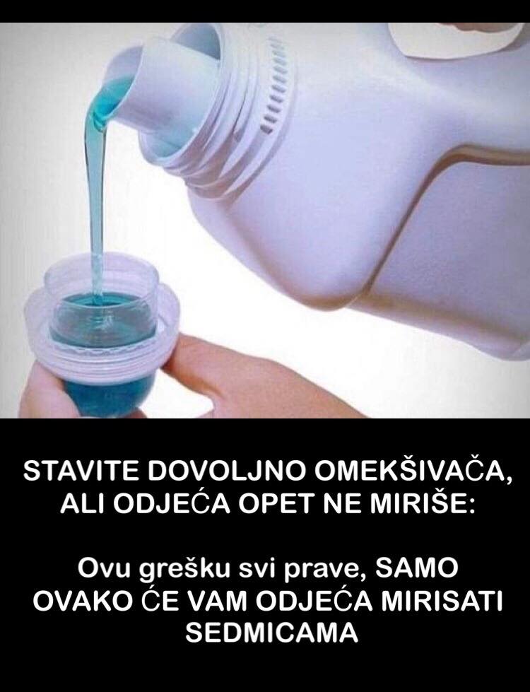 STAVITE DOVOLJNO OMEKŠIVAČA, ALI ODJEĆA OPET NE MIRIŠE: Ovu grešku svi prave, SAMO OVAKO ĆE VAM ODJEĆA MIRISATI SEDMICAMA